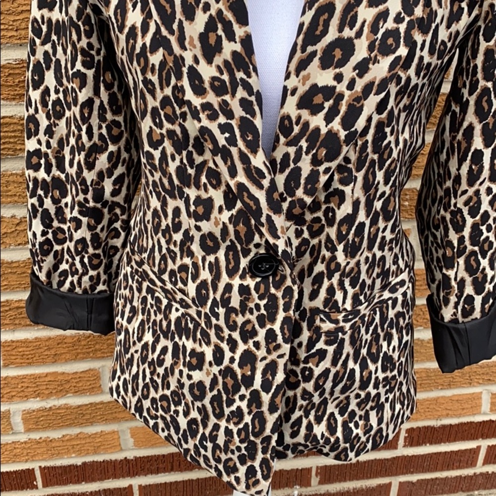 Cotton on Leopard jacket Blazer sz 4 - Picture 2 of 8